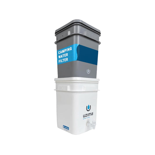Uzima UZ-2 Camping Water Filter and Drinking Water Filter System, Portable Camping Essentials Purification Gear for Glamping, Hiking, and Hunting Essentials
