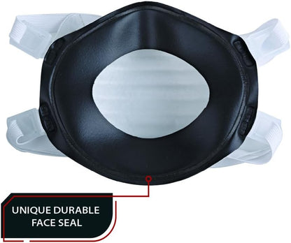 Parcil Safety NIOSH-Approved N100 ProSeal Disposable Respirator Mask - Advanced Filtration, Comfort Fit - Protects Against Particulates, Dust, and Contaminants - Industrial Grade