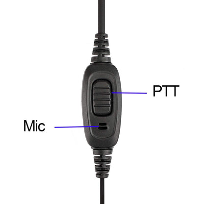 Retevis Case of 10, Two Way Radio Earpiece with Mic Single Wire Earhook Headset for RT22 RT21 RT68 RT68H H777 H777H RT86A RT86S, Compatible with Pxton Baofeng BF-888S BF-T26 Kenwood Walkie Talkies