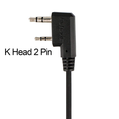 Retevis Case of 10, Two Way Radio Earpiece with Mic Single Wire Earhook Headset for RT22 RT21 RT68 RT68H H777 H777H RT86A RT86S, Compatible with Pxton Baofeng BF-888S BF-T26 Kenwood Walkie Talkies