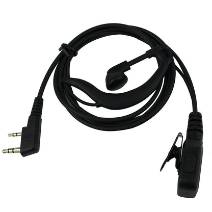 Retevis Walkie Talkie Earpiece with Mic,Volume Adjust,G Shape, for RT22 RT68 RT21 H-777 H-777S RT86,Compatible with Baofeng UV-5R 888S pxton Kenwood Two Way Radios,2 Way Radio Earpiece 2 Pin(10 Pack)