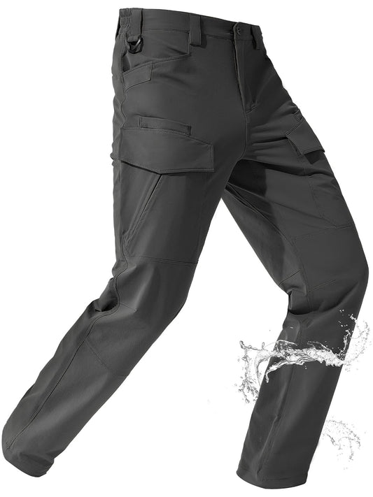 FREE SOLDIER Men's Tactical Water Repellent Ripstop Cargo Work Pants Men Hiking Nylon Spandex Trousers with 8 Pockets