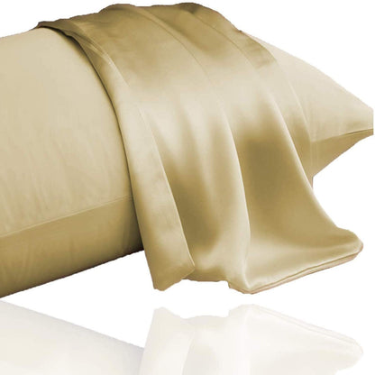 Copper Pillowcase with 100% Copper Oxide Fiber, Prevents Crow's Feet, Forehead Wrinkles, Fine Lines & Hair Smooth, Silk Like Soft Pillow Cover for Mum Daughter Girlfriend (18.5 in × 27.5 in) (2 pcs)