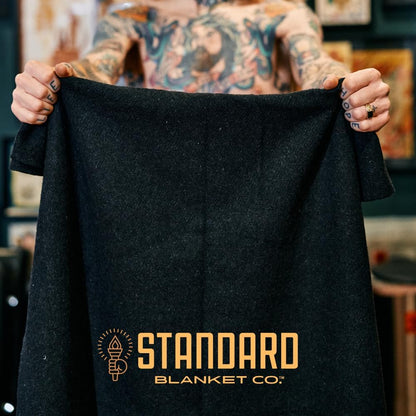 Arcturus Standard Blanket Co Wool Blanket - Soft, Durable, Warm, and Lightweight – No Frills - Perfect for Camping, Home, or Emergency Use - 64in x 88in (Charcoal)