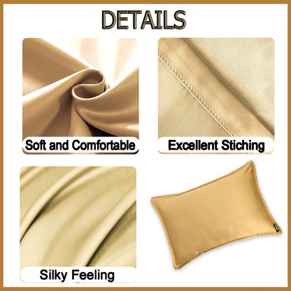 Copper Pillowcase with 100% Copper Oxide Fiber, Prevents Crow's Feet, Forehead Wrinkles, Fine Lines & Hair Smooth, Silk Like Soft Pillow Cover for Mum Daughter Girlfriend (18.5 in × 27.5 in) (2 pcs)