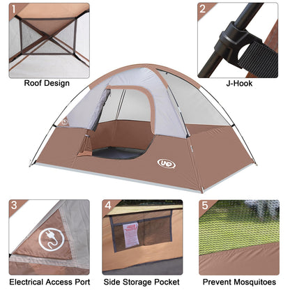 Camping Tent 2 Person, Waterproof Windproof Tent with Rainfly Easy Set up-Portable Dome Tents for Camping…