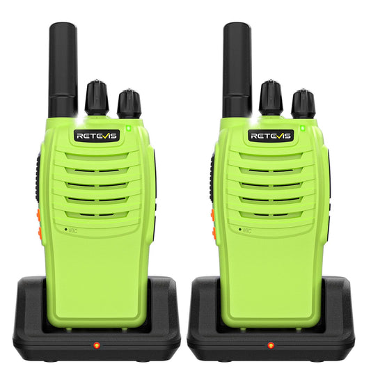Retevis H-777 Rechargeable Walkie Talkies, Mini 2 Way Radios Long Range, Small Walky Talky, Portable FRS Two Way Radios with LED Flashlight(Black, 2 Pack)