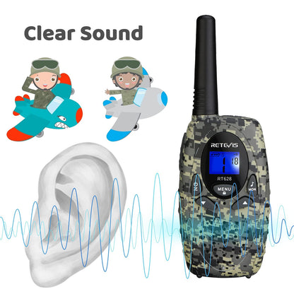 Retevis RT628 Walkie Talkies for Kids,Toys Gifts for 6-12 Years Old Boys Girls,Long Range 2 Way Radio 22CH VOX,Birthday Gift,Family Walkie Talkie for Camping Hiking Indoor Outdoor