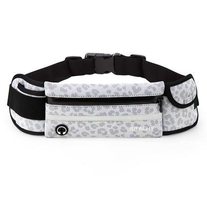 Jueachy Running Belts for Women Waterproof Fanny Pack Running Waist Pouch Phone holder Adjustable Sports Money Belt with Headphone Port