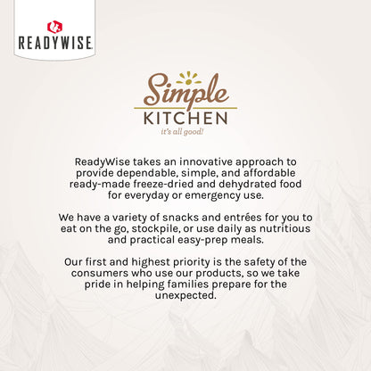 Simple Kitchen Garden Vegetable Soup Mix - 17 Servings for Meal Prep, Gluten Free, Vegetarian, Dehydrated & Freeze Dried Survival Food for Camping Meals, Backpacking & Hiking, Survival Kit, Pack of 4