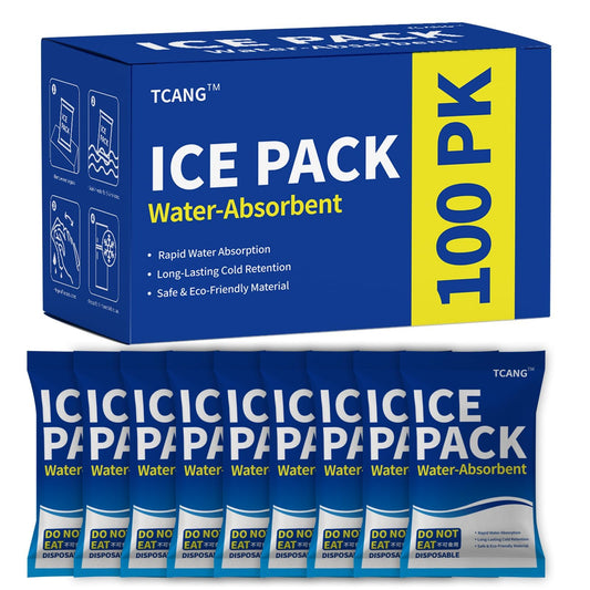 Disposable Dry Ice Packs for Shipping Non-Stick for Food, Double-Sided Absorption Leak-Proof Cold Packs for Cooler, Camping, Beach Bags, Picnics,Outdoor Events, Takeout Delivery