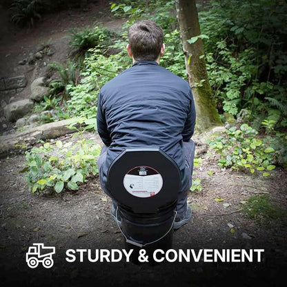 72 HRS Premium Portable Camping Toilet Seat with Lid for 5 Gallon Buckets, Outdoor Camping, Hiking, Emergencies - Perfect for Emergency Preparedness, Backcountry, Car, Boat, Road Trips (No Bucket)