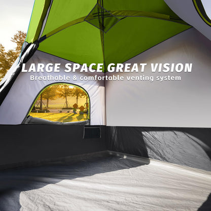 UNP 2/4/6/8 Person Tent, Portable Cabin Tent, Camping Tent 4-Person Easy Set Up, Waterproof with Top Rainfly for Outdoor Camping/Hiking | Easy Set Up, Waterproof, Top Rainfly