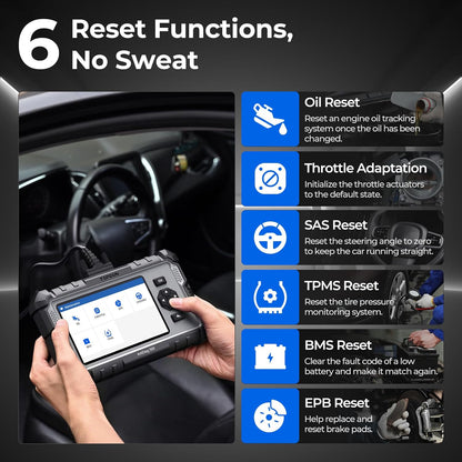 TOPDON AD500 OBDi TOPDON AD500 OBD2 Scanner Car Code Reader Scan Tool, Engine ABS SRS Transmission Diagnostics Tool, Oil/Throttle/SAS/TPMS/BMS/EPB Reset Car Scanner, Free Upgrade for DIY