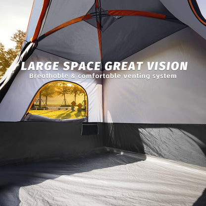 UNP Portable Cabin Tent for 4 Person and 8 Person Camping Tent Easy Set Up, Waterproof with Top Rainfly for Outdoor Camping/Hiking