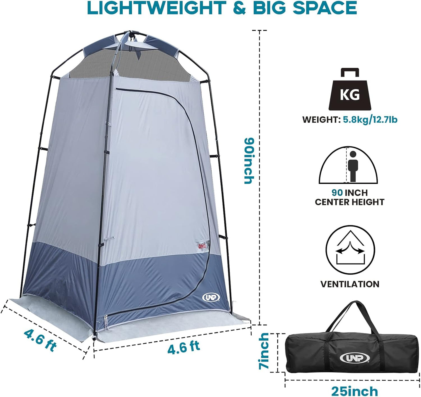 UNP Camping Shower Tent and SUV 6 Person Camping Tent for Outdoor Pricacy Shelter Hiking Fishing