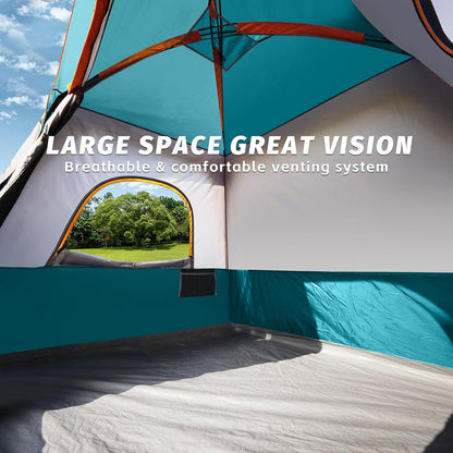 UNP 4-Person Cabin Tent and Dome Tent Portable Cabin Tent, Camping Tent 4-Person Easy Set Up, Waterproof with Top Rainfly for Outdoor Camping/Hiking