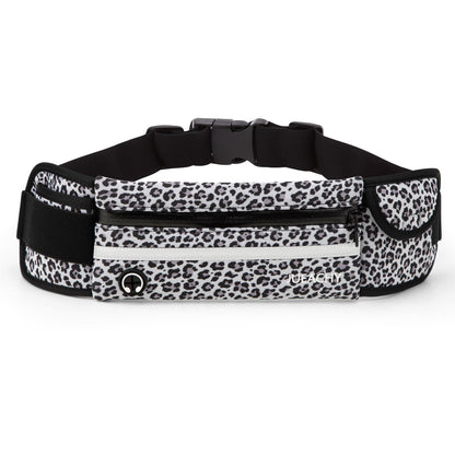 Jueachy Running Belts for Women Waterproof Fanny Pack Running Waist Pouch Phone holder Adjustable Sports Money Belt with Headphone Port