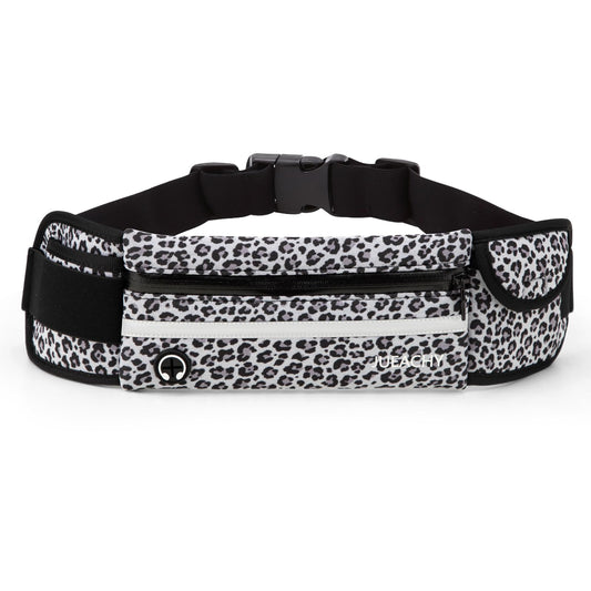 Jueachy Running Belts for Women Waterproof Fanny Pack Running Waist Pouch Phone holder Adjustable Sports Money Belt with Headphone Port