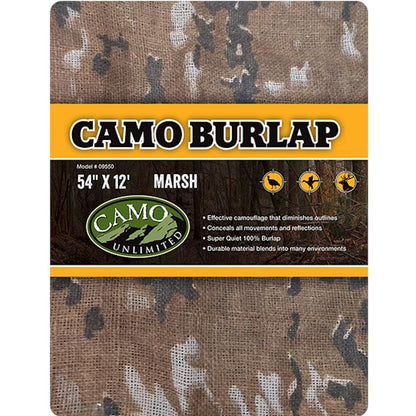 CamoSystems Heavy Duty Burlap Camouflage Hunting Net, 4.5 x 12 FT