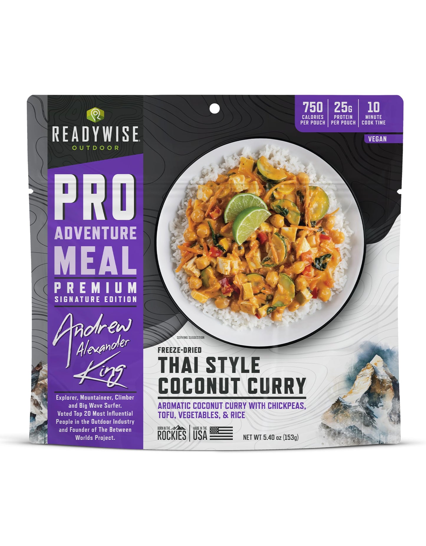 ReadyWise Outdoor Pro Adventure Meal - Country-Style Chicken Pot Pie, 2 Servings, 1 Pouch, 900 Calories, 30g Protein, Freeze Dried Food & Dehydrated Backpacking Camping Meals, up to 5 Year Shelf Life