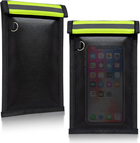 2 Pack Faraday Bags for Phones & Car Keys, Anti-Tracking Anti-Theft Signal Blocking Pouch, Faraday Key Fob Protector