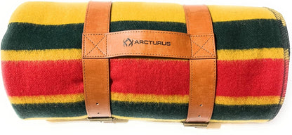 Arcturus Gray Buffalo Wool Blanket and Carry Straps Bundle