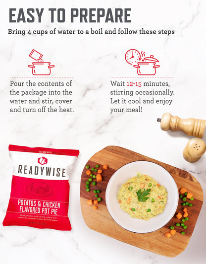 ReadyWise Emergency Food Supply - 120 Servings Favorites Sample Bucket, Survival Food Kit, Freeze Dried Prepper Food & Dehydrated Meals for Camping Essentials & Backpacking, up to 25 Year Shelf Life