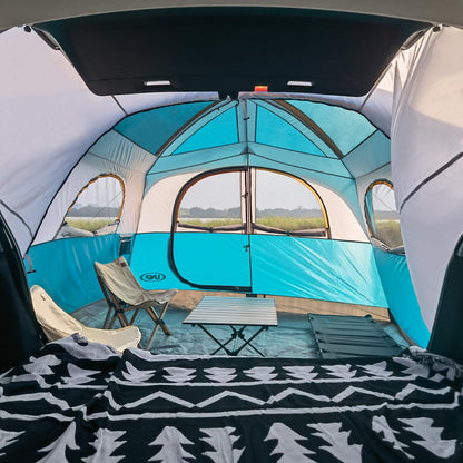 UNP SUV Tent for Camping, 6-Person SUV Tailgate Tent - Easy Set Up with Rainfly, 10'x9'x78in(H)