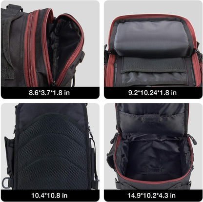 Piscifun Fishing Backpack with Rod Holder, Lightweight Sling Bag Storge Gear and Equipment