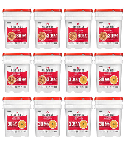 ReadyWise Emergency Food Supply - 14 Day, 150 Servings Emergency Freeze Dried Food Bucket, Protein Meals, Camping Essentials, Survival Kit, Disaster Prepping Supplies, up to 25 Year Shelf Life