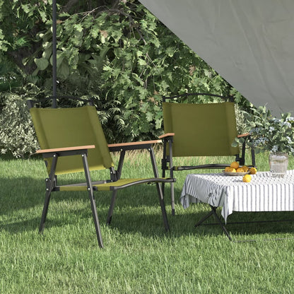 vidaXL Camping Chair 2 Pcs Outdoor Folding Camping Beach Chair Oxford Fabric