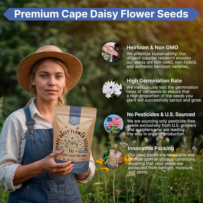 Marigold Seeds Pack 1 oz - Over 9,250 Non-GMO Heirloom Marigold Seeds for Planting Indoor & Outdoor Gardening, Flower Seed for Planting Home and Garden, Flowers Seed in Individual Packet
