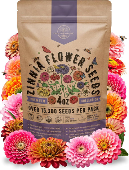 Marigold Seeds Pack 1 oz - Over 9,250 Non-GMO Heirloom Marigold Seeds for Planting Indoor & Outdoor Gardening, Flower Seed for Planting Home and Garden, Flowers Seed in Individual Packet