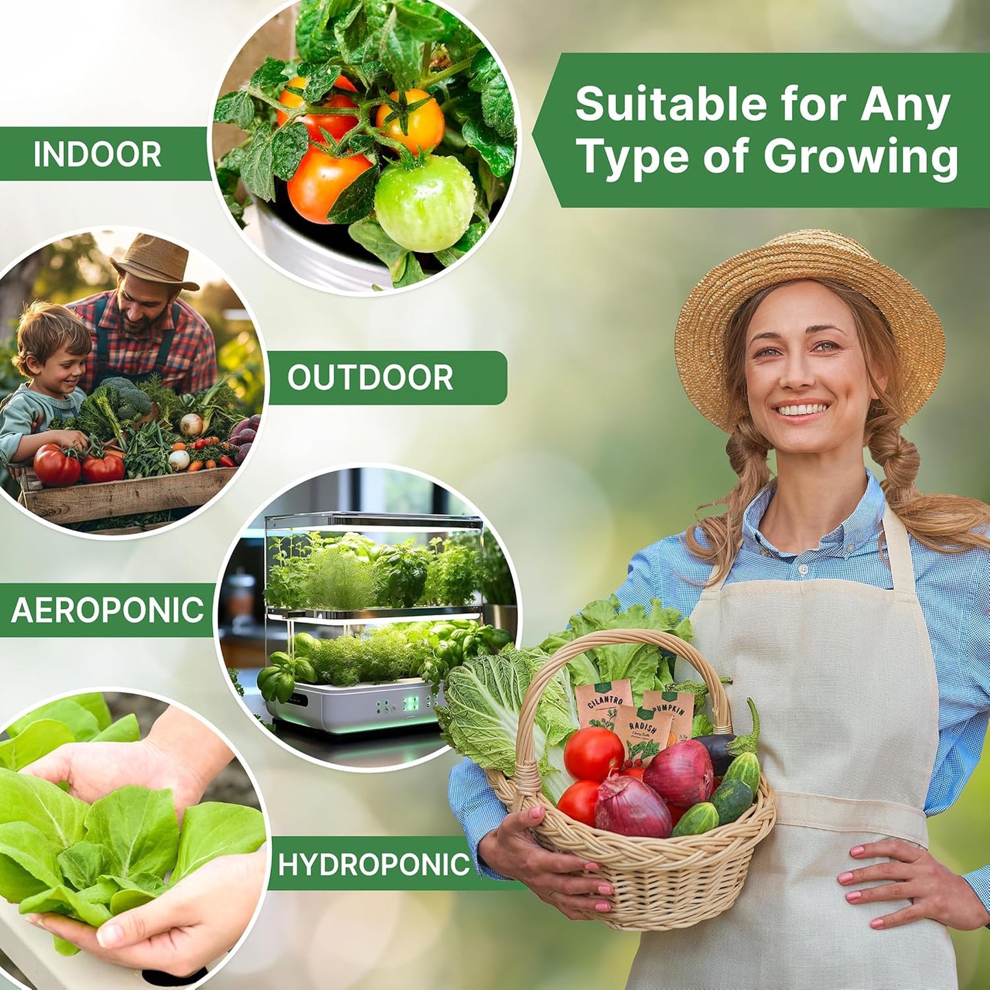 7 Melons and 25 Summer Vegetable & Greens Seeds Variety Pack Bundle, 7,000+ Non-GMO Heirloom Garden Seeds for Planting Vegetables and Melons for Indoor & Outdoor Gardening