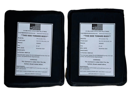 (PAIR) Level IIIA Side Plates (Lightweight PE Material)