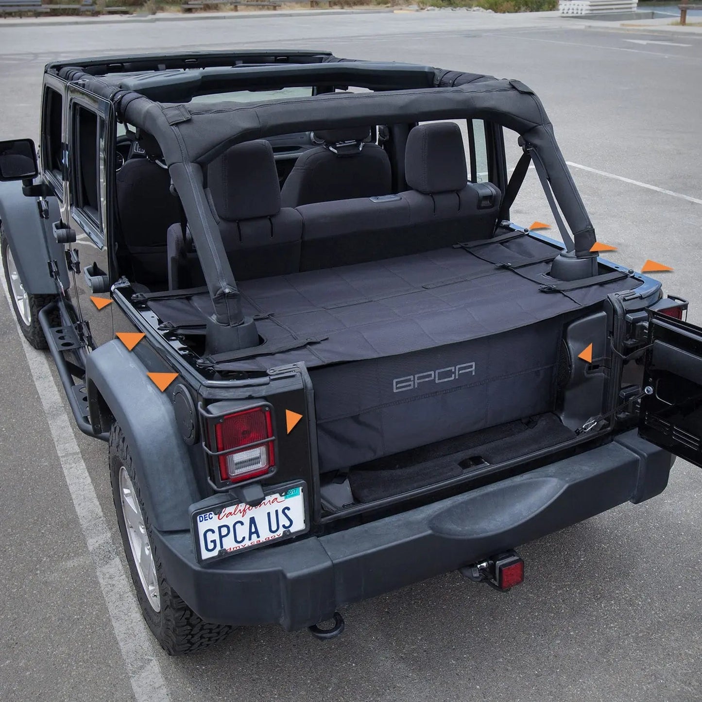 GPCA Jeep Wrangler JK 4DR Cargo Cover PRO Freedom Pack (2007-2018)