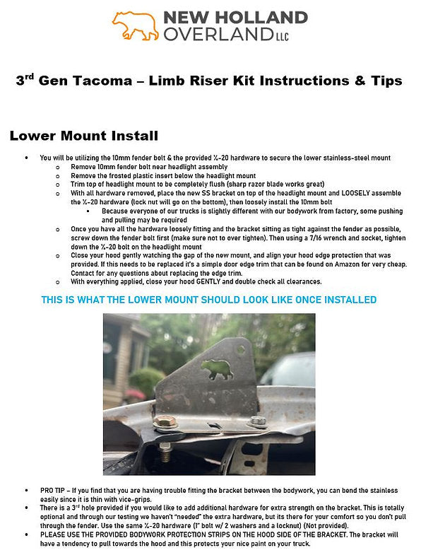 Colorado/Canyon Limb Riser Kit