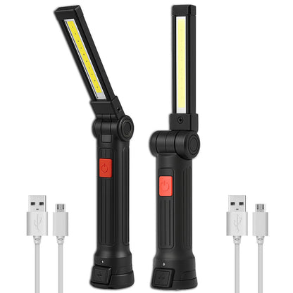 Rechargeable LED COB Work Light Mechanic Flashlight Lamp Magnetic Base Bright
