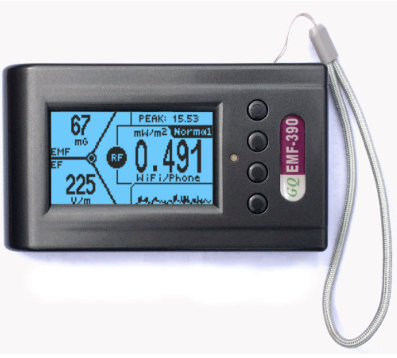 GQ EMF-390 3in1 multi-field Electromagnetic EMF Meter 5G RF Detector Data logger