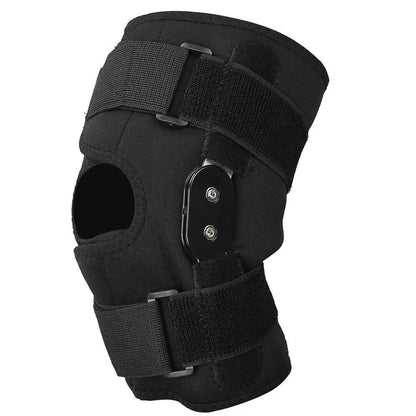 Knee Brace Compression Sleeve Hinged Joint Support Open Patella Stabilizer Wrap