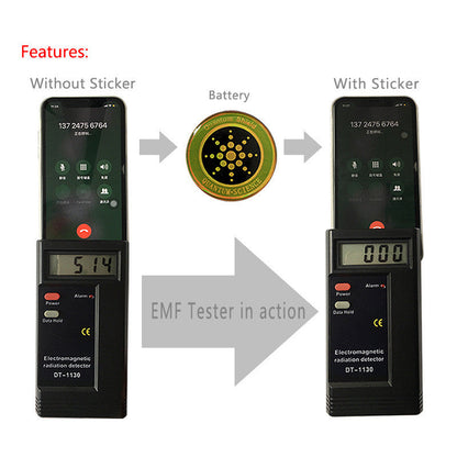 Quantum Anti Radiation Shield 5G EMF Protection - Phones Laptops - 12 Stickers