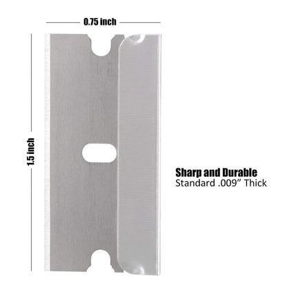 100 PCS Razor Blades Single Edge Extra Sharp Heat Treated Safety Knife Scrapers