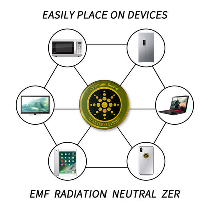 Quantum Anti Radiation Shield 5G EMF Protection - Phones Laptops - 12 Stickers