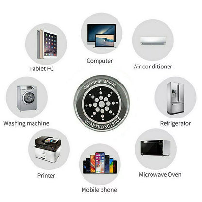 Quantum Anti Radiation Shield 5G EMF Protection - Phones Laptops - 12 Stickers