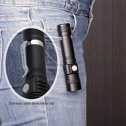 Rechargeable 990000LM LED Flashlight Tactical Police Super Bright Torch Zoomable